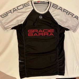 Gracie Barra, white ranked, jiu jitsu rash guard